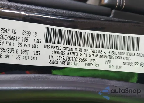 2014 Jeep Grand Cherokee Limited из США, поврежденный, VIN 1C4RJFBG1EC463000